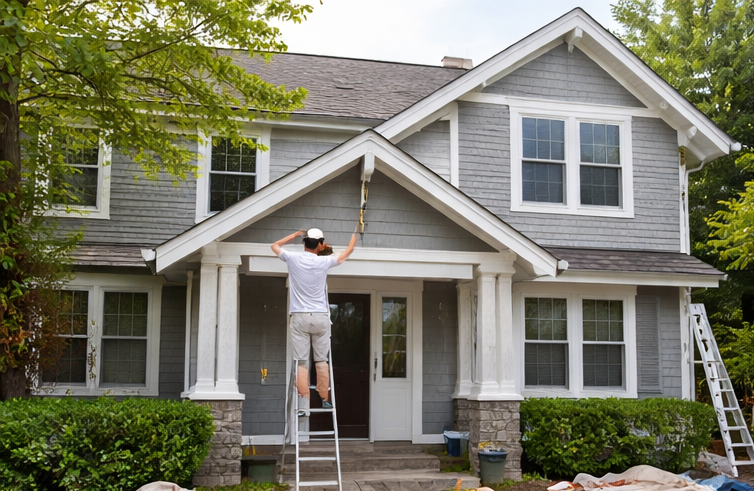home exterior painting project