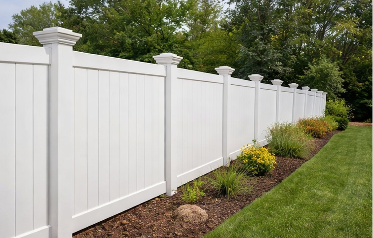 vinyl fence replacement residential yard