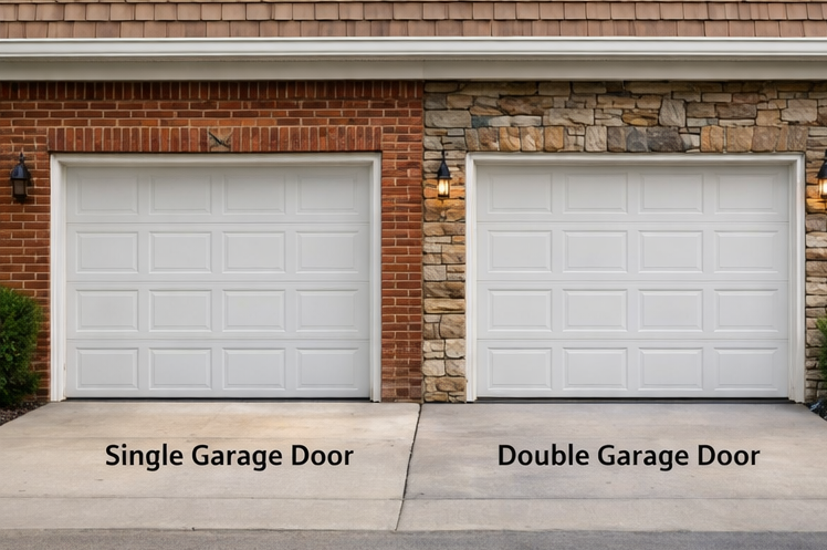 single vs double garage door size comparison