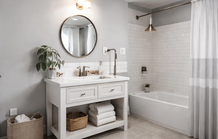 budget bathroom remodel simple design