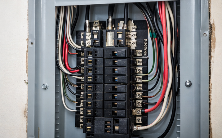 modern home electrical breaker panel wiring
