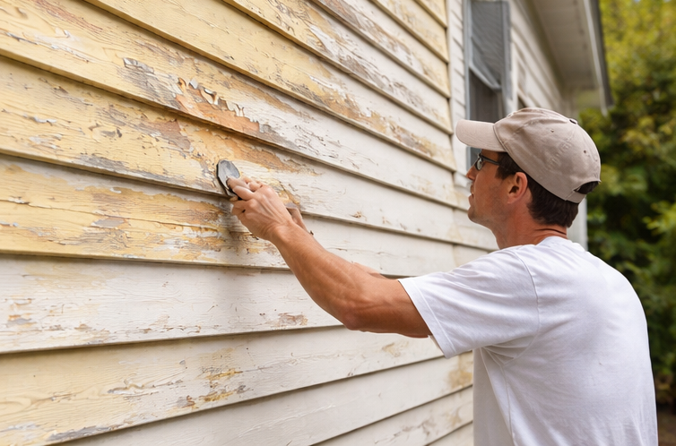 removing old exterior paint from siding