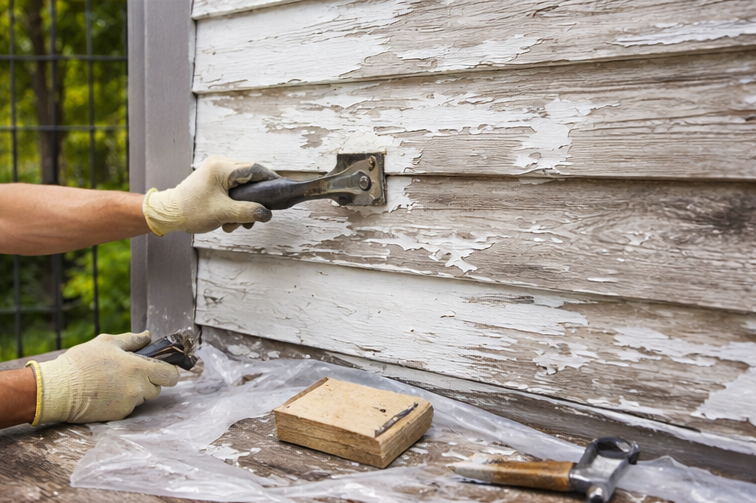 removing peeling exterior paint preparation