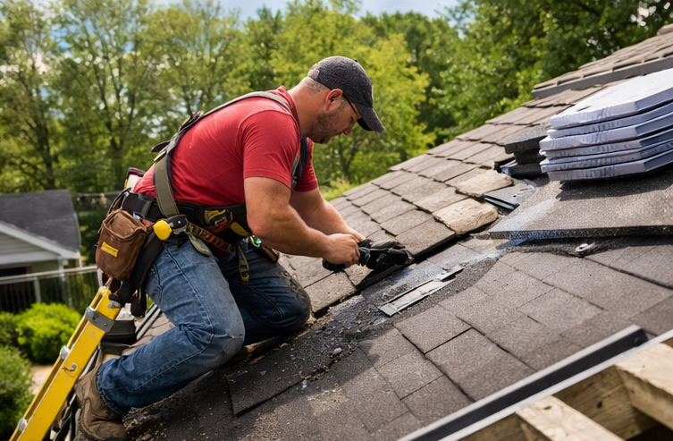 roof repair cost work in progress