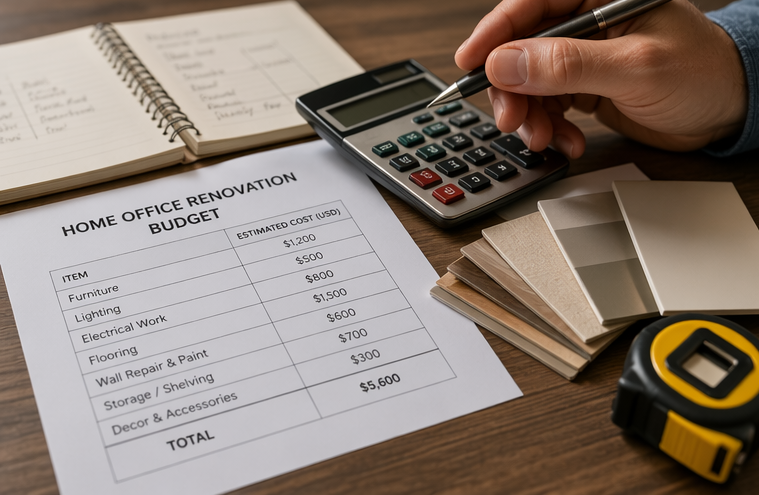 home office renovation cost planning budget