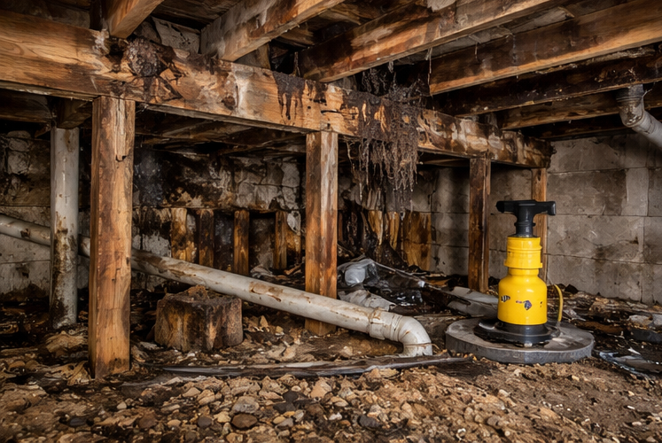 crawl space wood rot moisture