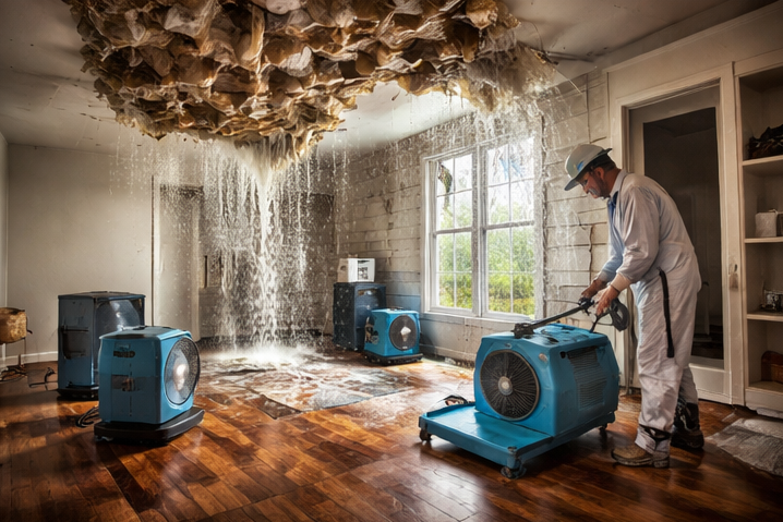 hail damage on roof shingles and gutters