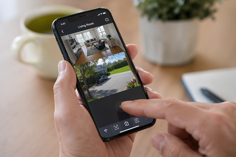 smartphone home security monitoring app