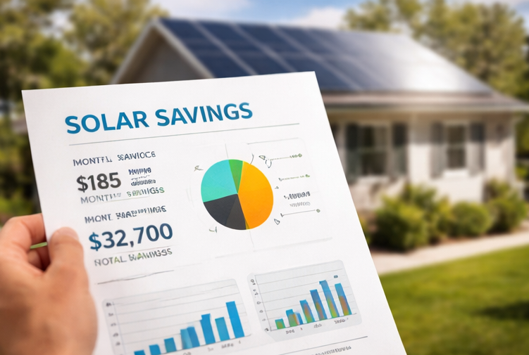 solar energy savings report document