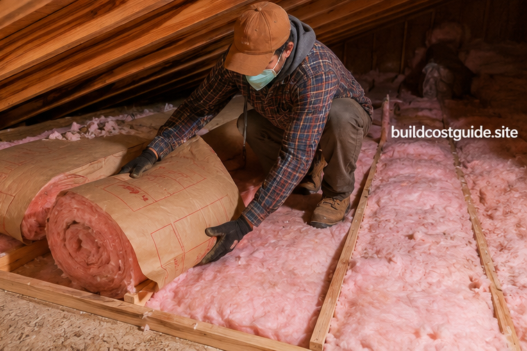 DIY attic insulation work
